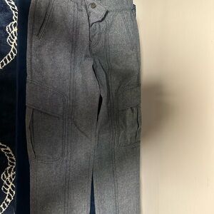 True Religion Charcoal Cargo Pants